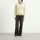 Auralee Men's High Gauge Sweat Half Zip Jumper in Ivory Beige