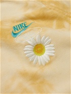 Nike - Embroidered Tie-Dyed Stretch-Cotton Jersey Sweatshirt - Yellow