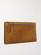 Métier - Runaway Leather-Trimmed Suede Pouch