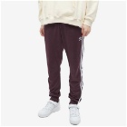 Adidas Men's Superstar Track Pant in Shadow Maroon/White