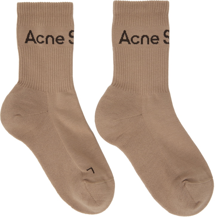 Photo: Acne Studios Brown Ribbed Socks