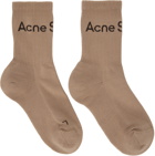 Acne Studios Brown Ribbed Socks