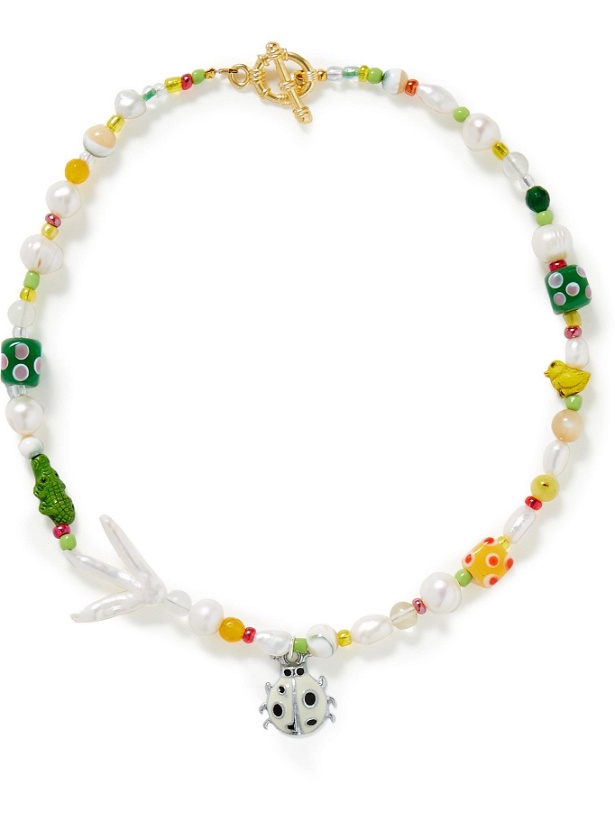 Photo: FRIENDS WITH ANIMALS - Charlie Sterling Silver and 14-Karat Gold Beaded Necklace