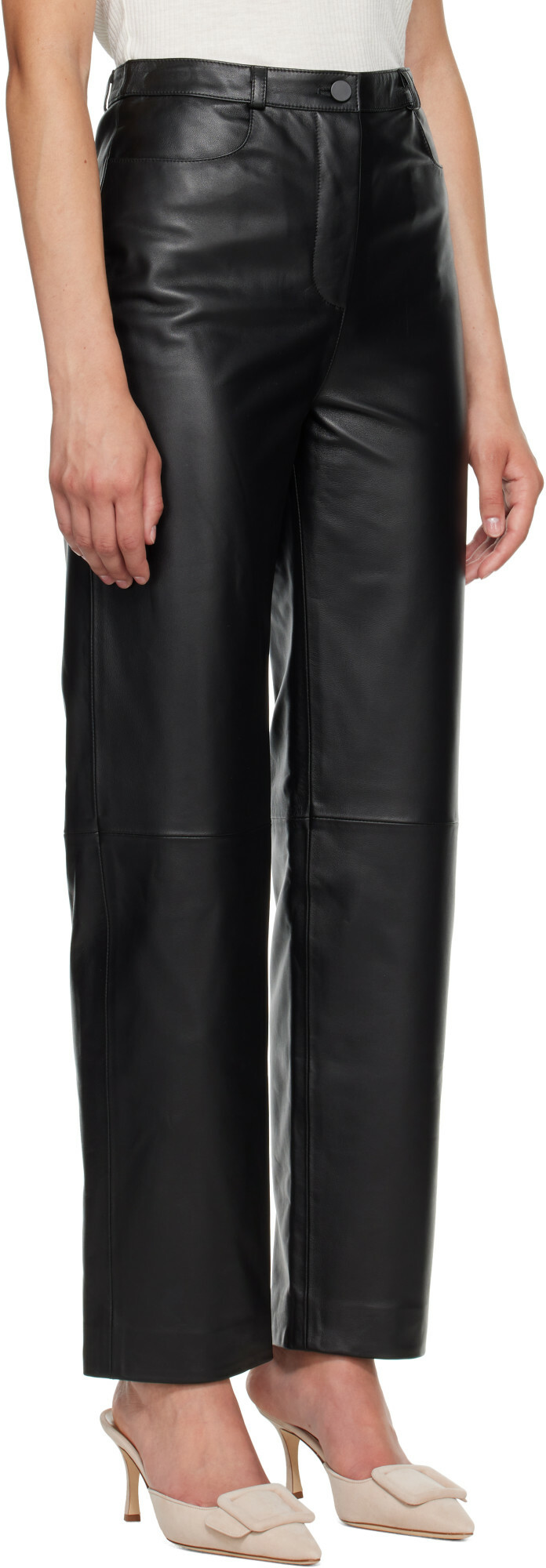 Loulou de Saison Black COBE LDS Leather Trousers