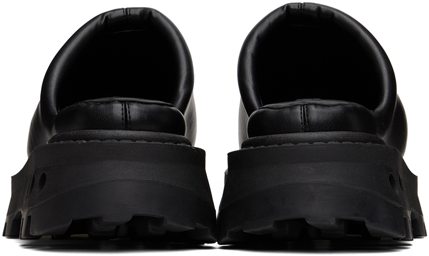 SIMONMILLER Black Grip Bubble Faux-Leather Clogs