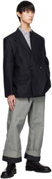 Marina Yee Navy Origami Blazer