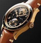 Montblanc - 1858 Geosphere Limited Edition Automatic 42mm Bronze, Ceramic and Leather Watch, Ref. No. 119347 - Brown