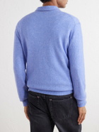 Altea - Wool and Cashmere-Blend Polo Sweater - Blue