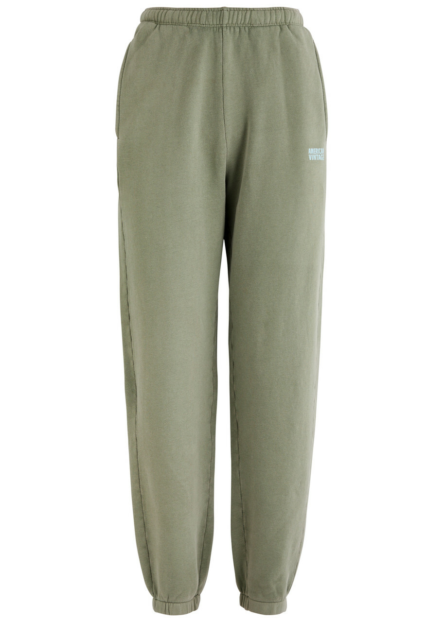American Vintage Izubird Stretch-cotton Sweatpants Khaki