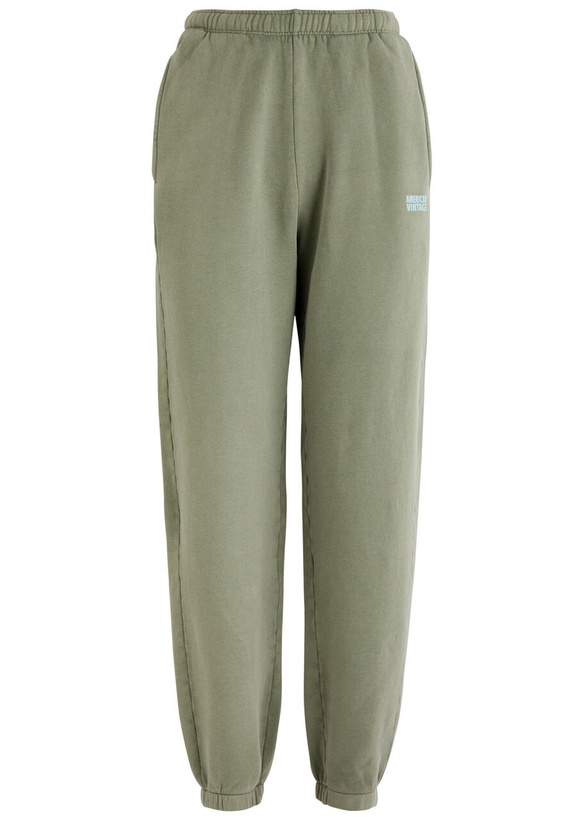 Photo: American Vintage Izubird Stretch-cotton Sweatpants Khaki