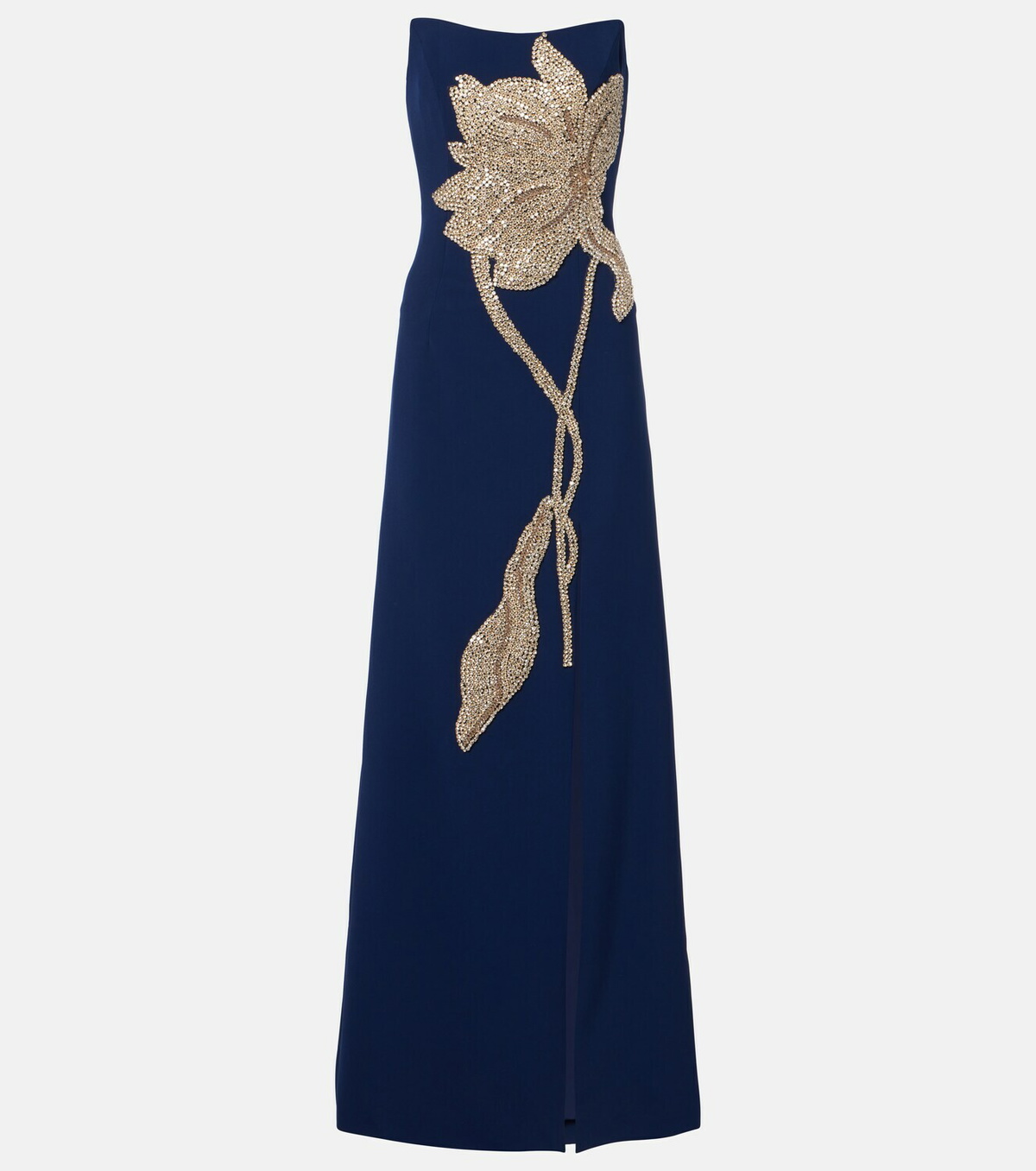 Costarellos Fara crystal-embellished crêpe gown