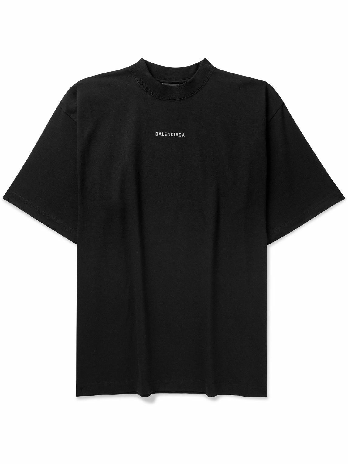 Photo: Balenciaga - Logo-Print Cotton-Jersey T-Shirt - Black