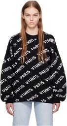 VTMNTS Black Monogram Sweater