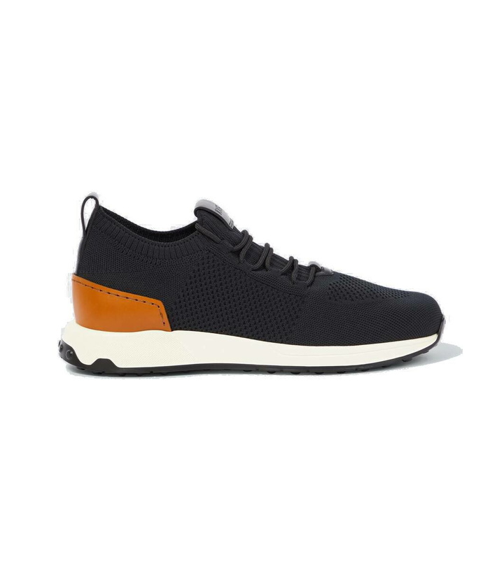 Photo: Tod's Leather-trimmed sneakers