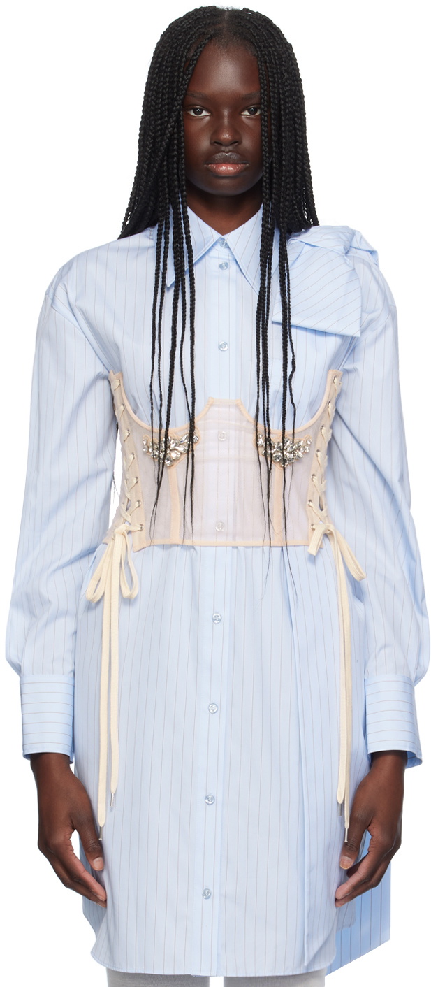 ワンピース Simone Rocha CORSET DETAILED SHIRT DRESS Simone Rocha（シモーネロシャ）の「CORSET DETAILED SHIRT