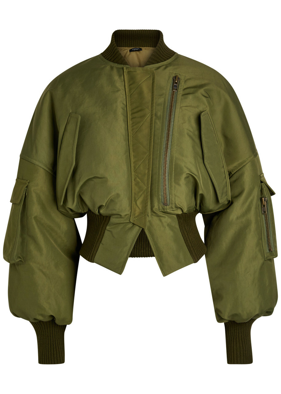 A.W.A.K.E Mode MA1 Padded Taffeta Bomber Jacket Khaki