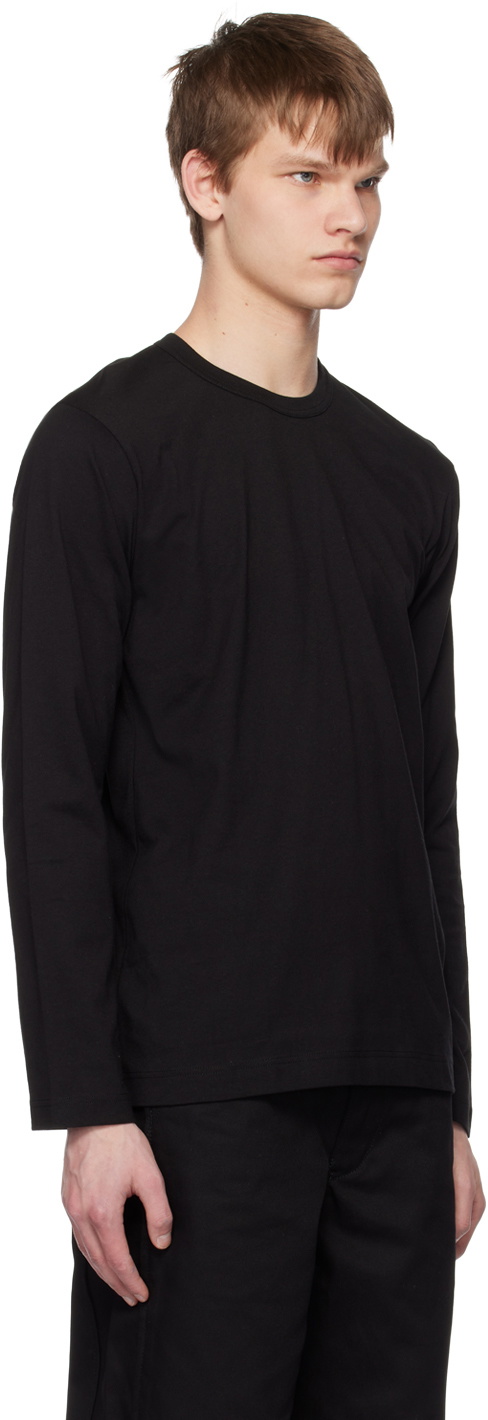 Comme des Garçons Shirt Black Crewneck Long Sleeve T-Shirt