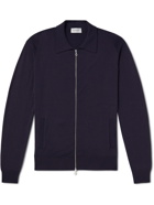 John Smedley - Alston Slim-Fit Merino Wool Zip-Up Cardigan - Blue