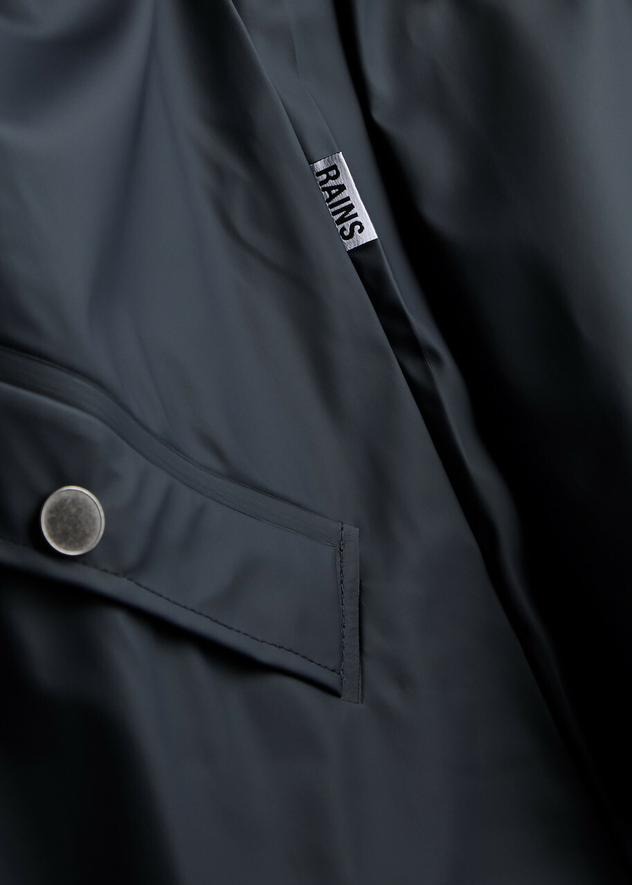 Rains Short Matte Rubberised Raincoat Navy