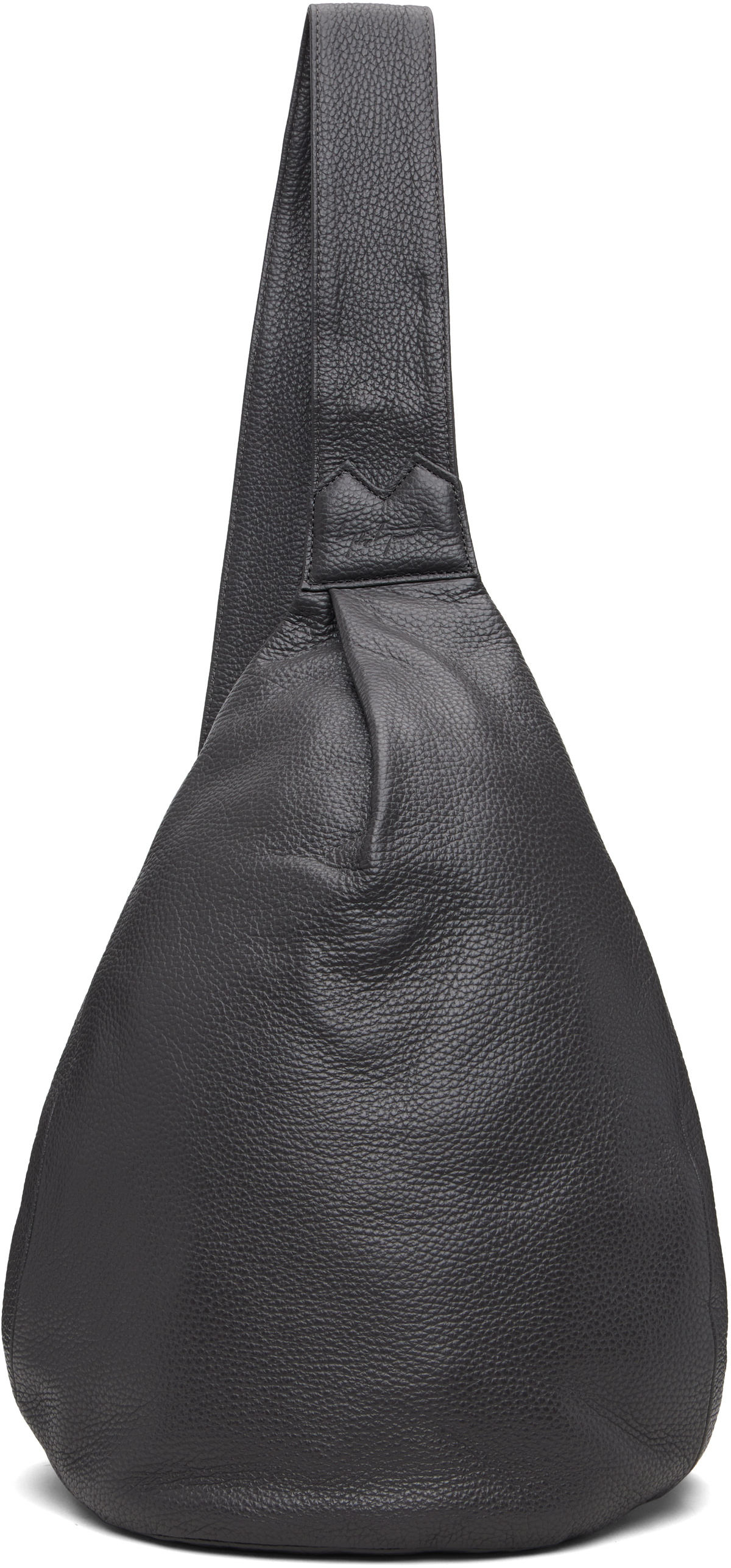 YOHJI YAMAMOTO Gray Tuck Sling Medium Bag