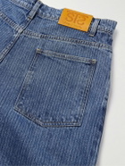 Small Talk - Straight-Leg Striped Jeans - Blue
