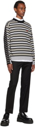 Kenzo Gray Kenzo Paris Stripe Sweater