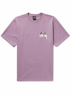 Stussy - Angel Printed Cotton-Jersey T-Shirt - Purple