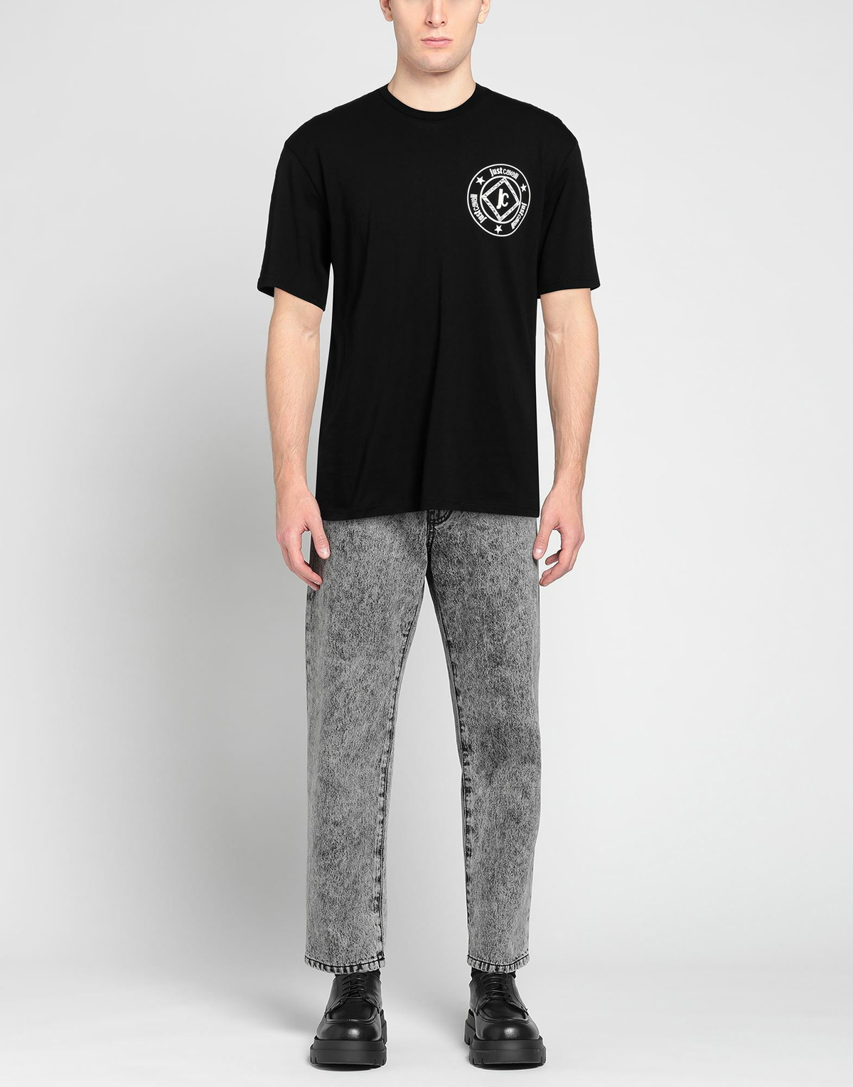 Just Cavalli Mens T-shirt in Black