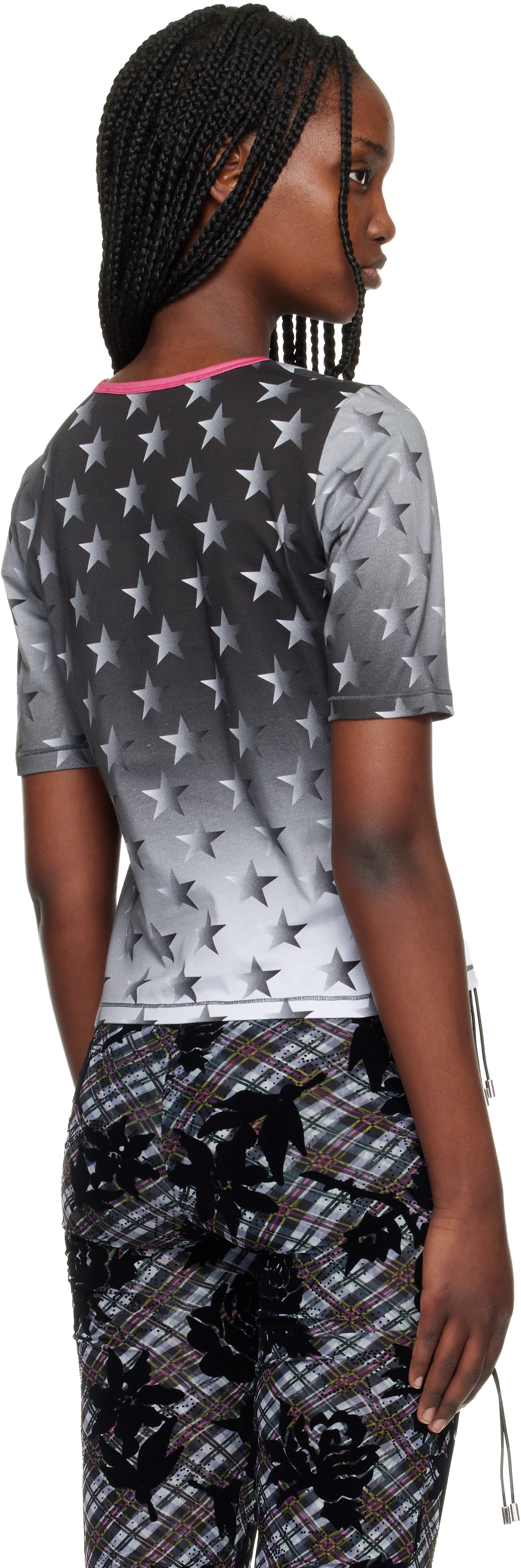 Chopova Lowena Gray 'Deptford Dogs' Fitted Jersey T-shirt