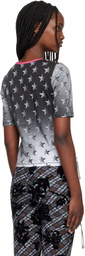 Chopova Lowena Gray 'Deptford Dogs' Fitted Jersey T-shirt