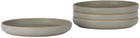 Lineage Ceramics Gray Deep Dinner Plate, 4 pcs