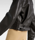 Bottega Veneta Shearling-trimmed leather jacket