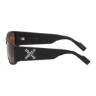 Kenzo Black Sport Rectangular Sunglasses