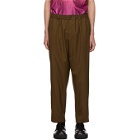 Marni Brown Tropical Wool Tapered Trousers