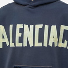 Balenciaga Men's Tape Type Popover Hoody in Marine Blue