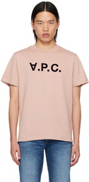 A.P.C. Pink Standard Grand 'V.P.C.' T-Shirt