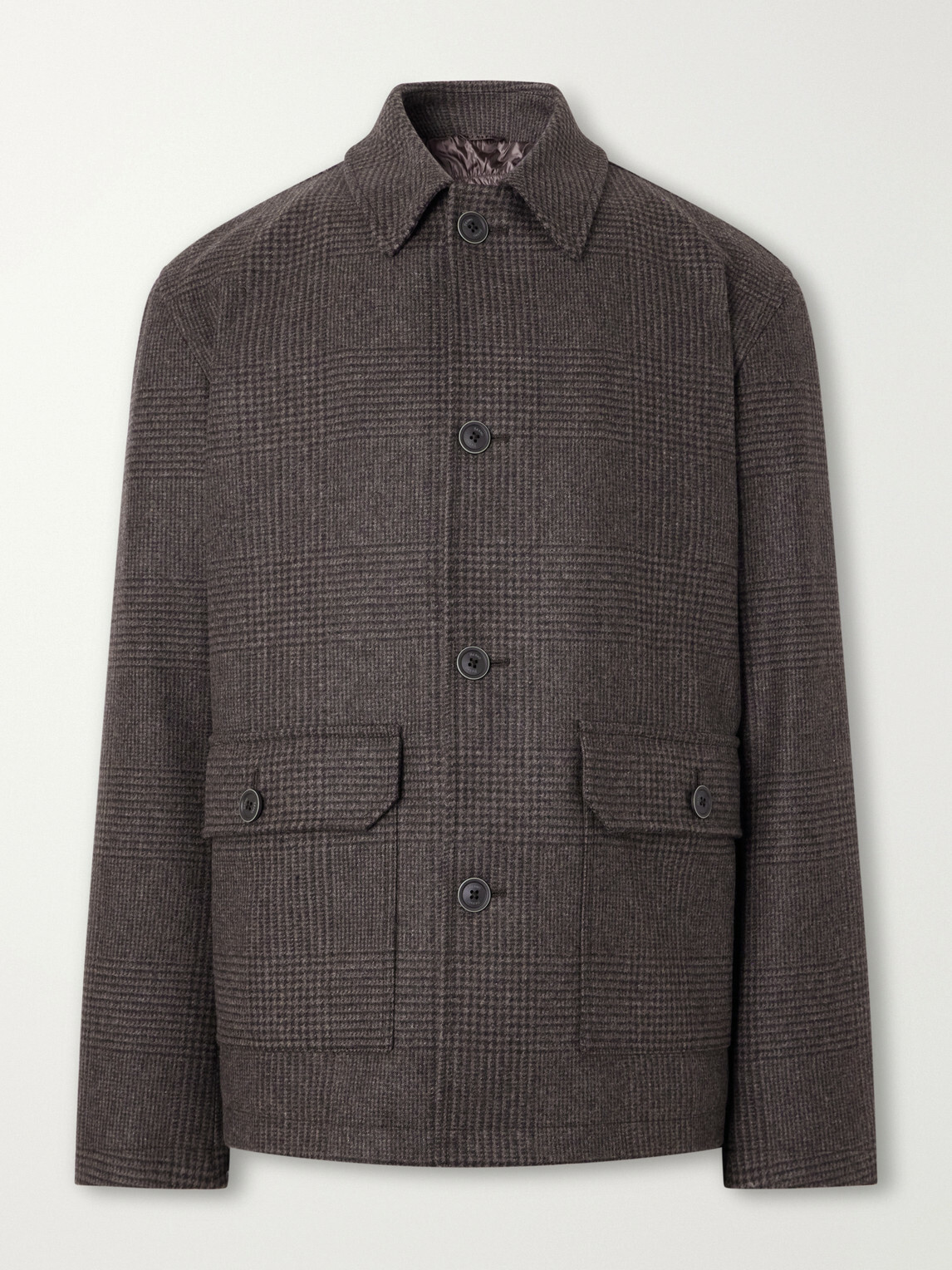 Herno - Padded Wool-Blend Tweed Overshirt - Brown