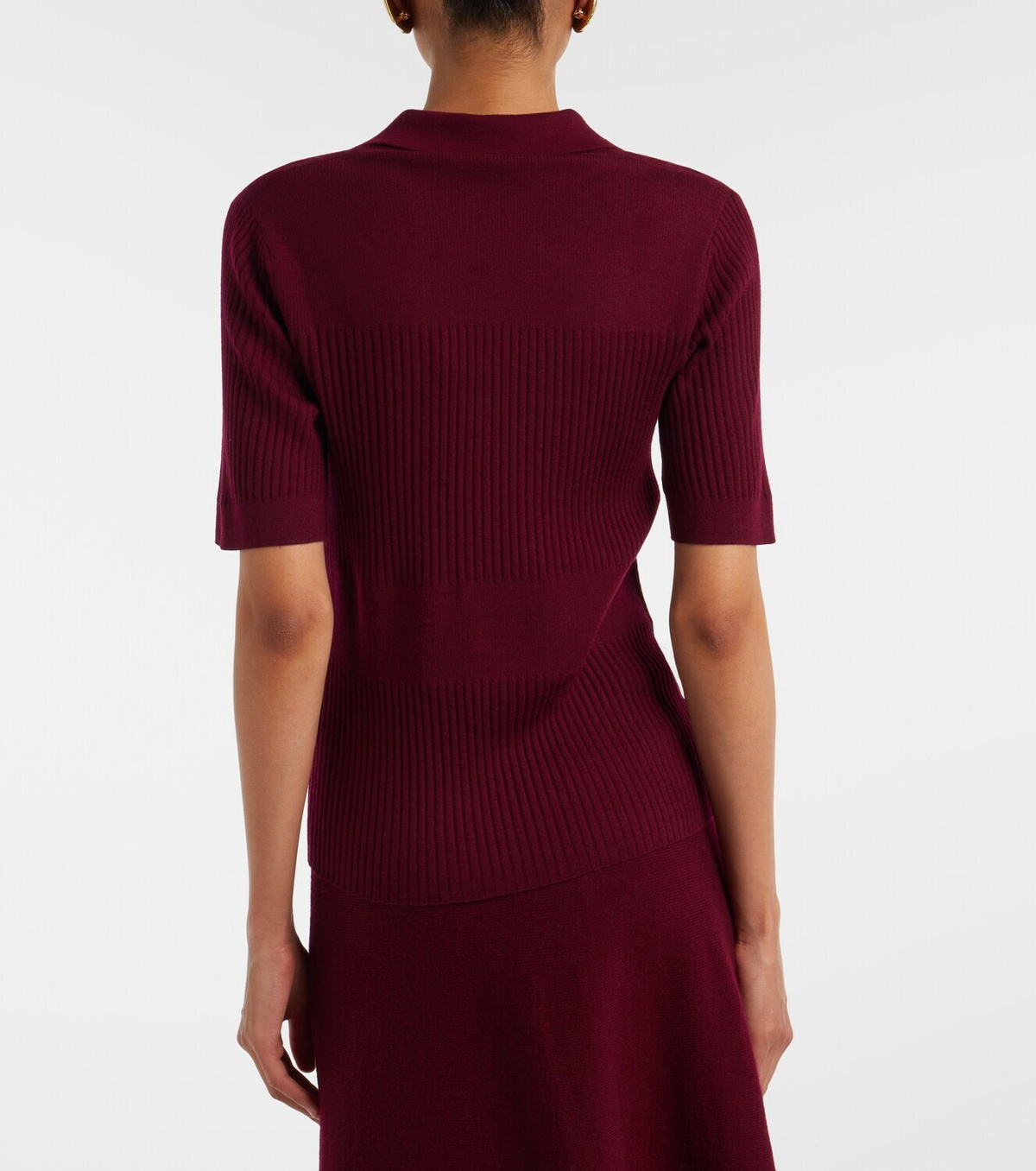 Lisa Yang Malie ribbed-knit cashmere polo sweater