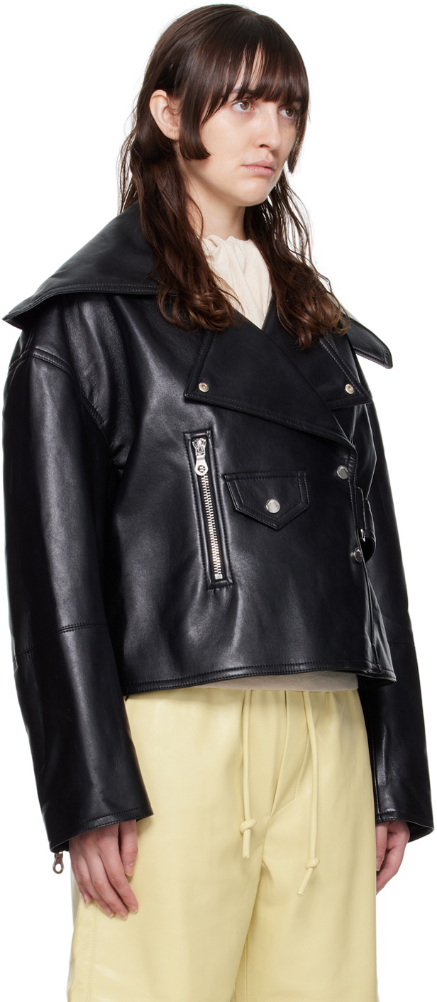 Nanushka Black Ado Regenerated Leather Jacket Nanushka