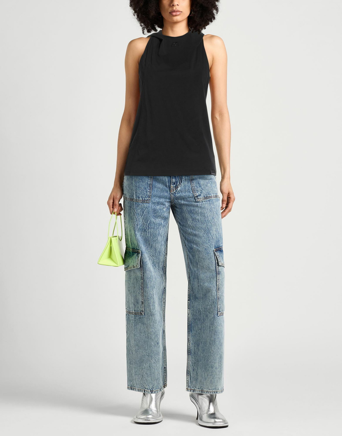 Courrèges Womens T-shirt in Black