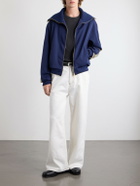 KAPITAL - Jersey Zip-Up Sweatshirt - Blue