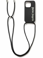 Palm Angels - Logo-Print Silicone iPhone 14 Pro Phone Case with Lanyard