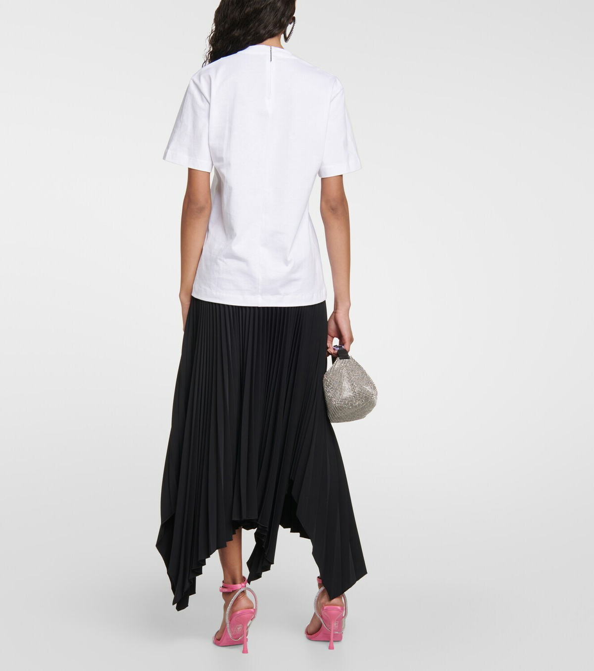 Christopher Kane Lace-trimmed cotton T-shirt