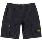 Stone Island Men's Supima Cotton Cargo Short in Navy