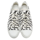 Saint Laurent White and Black Zebra Bedford Sneakers