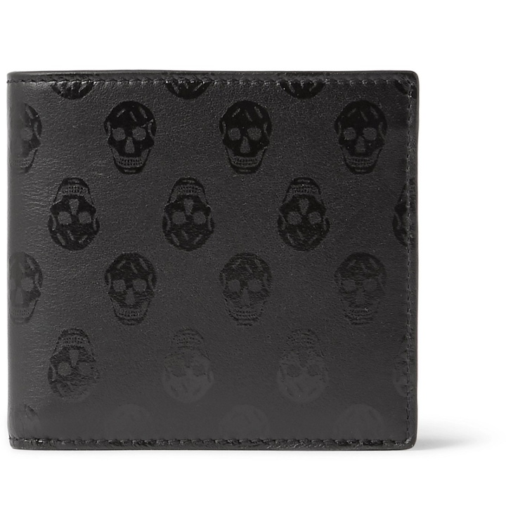 Photo: Alexander McQueen - Printed Leather Billfold Wallet - Black