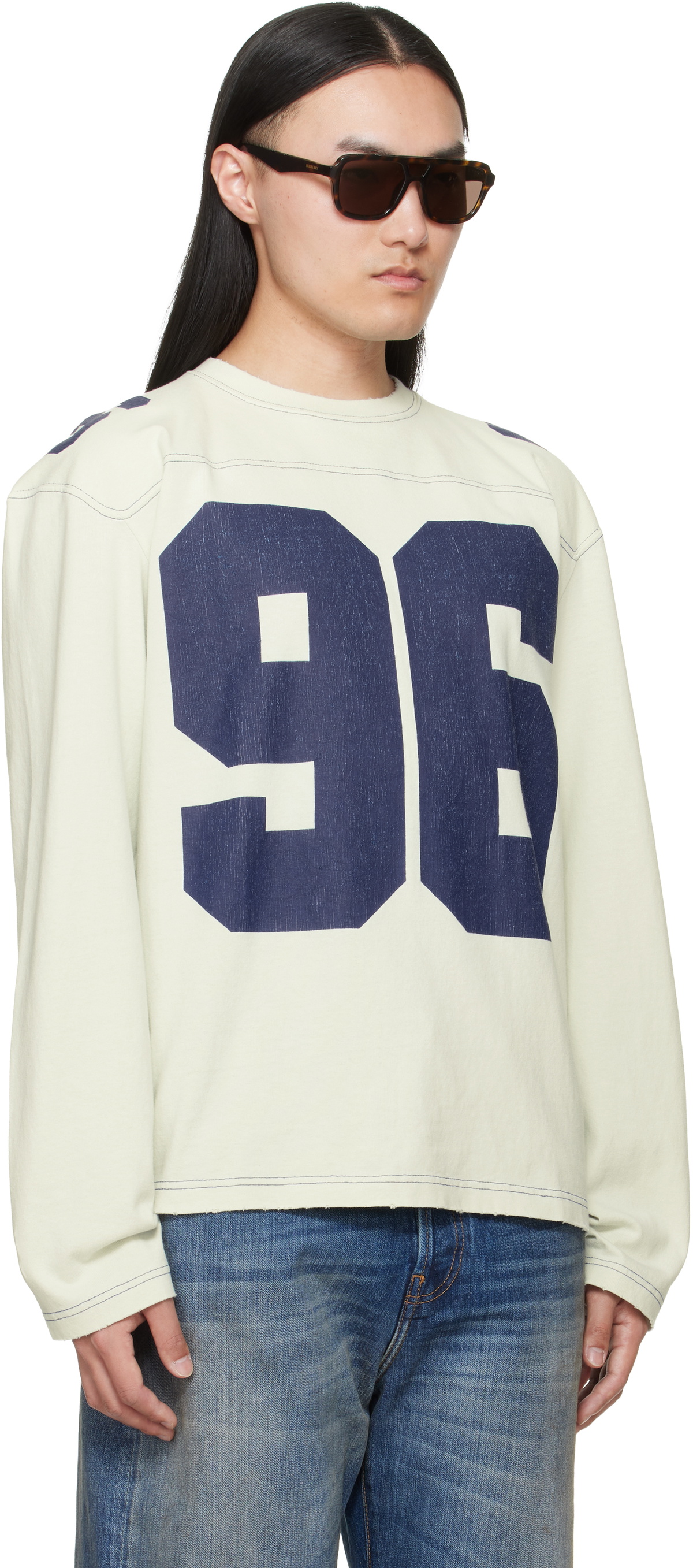Acne Studios Off-White Logo Jersey T-shirt