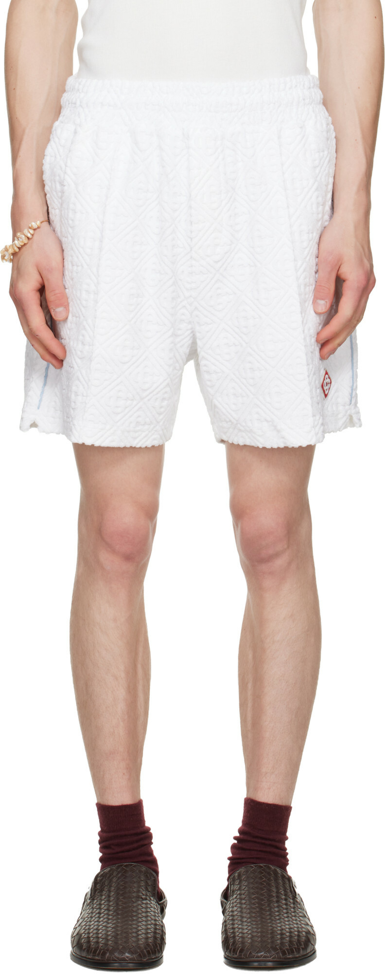Casablanca White Towelling Shorts
