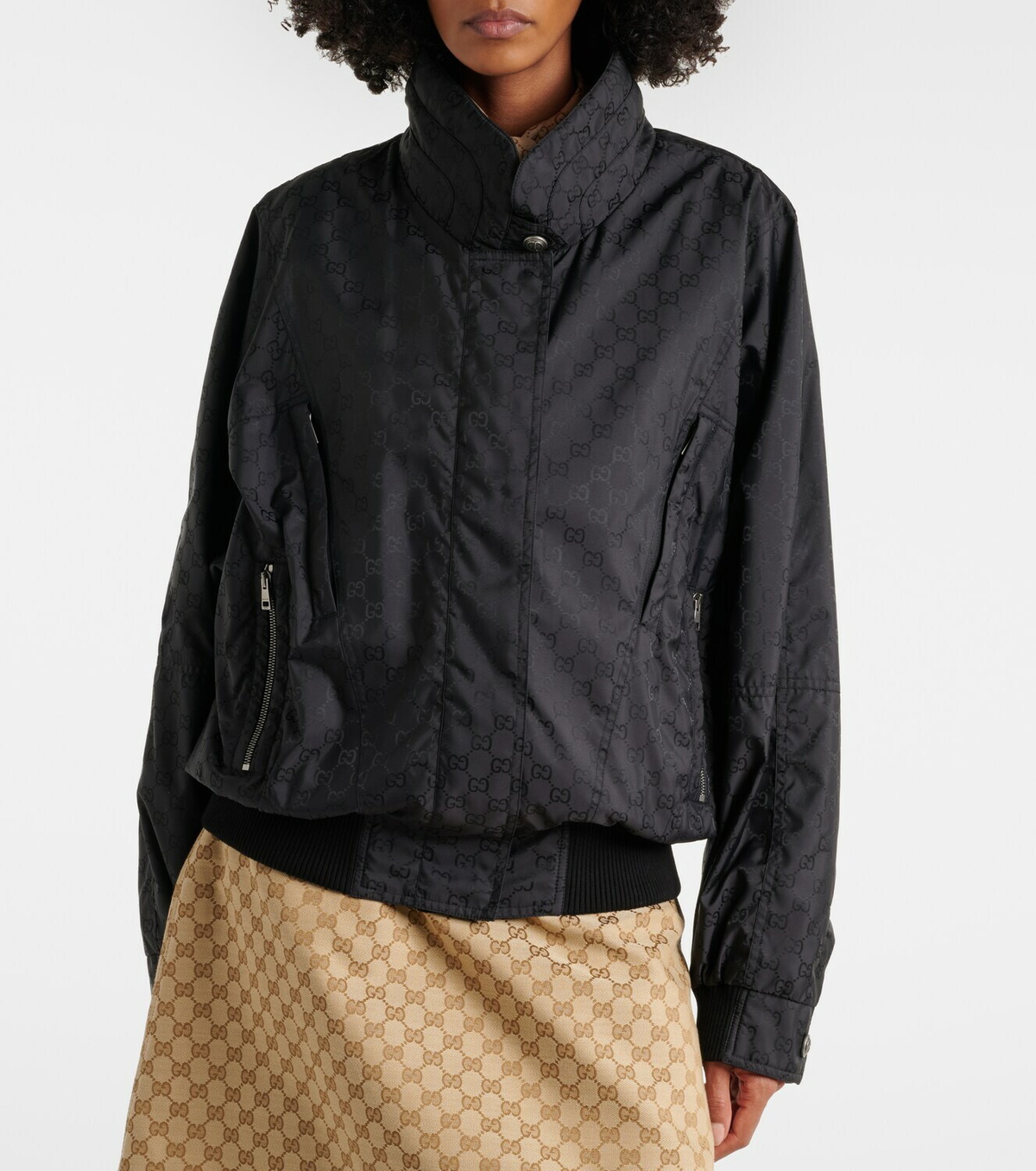 Gucci GG cotton-trimmed jacket
