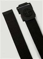 Compass Patch Buckle Belt in Black